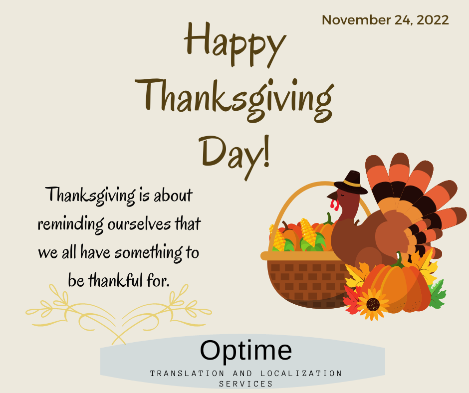 Thanksgiving Day OptimeTranslation