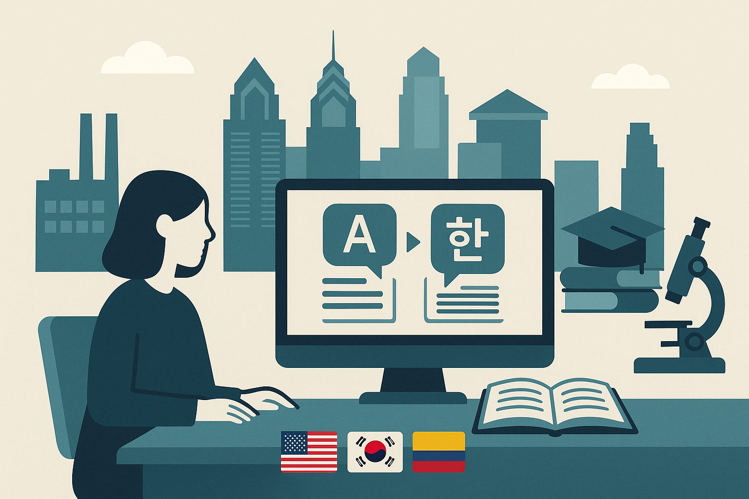 Academic translation services in Philadelphia into Korean